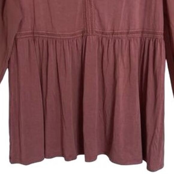 Torrid Shirt Womens Size 2X Long Sleeve Tunic Plum Sheer Sleeve Pullover Peplum - Picture 5 of 8